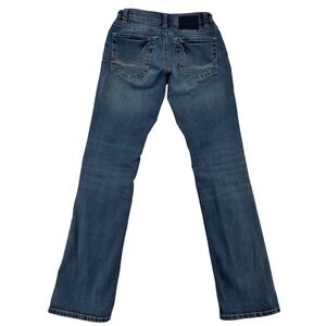 Reclaim Mens Slim Straight Medium Wash Denim Jeans 28x32 Blue FRL526 Stretch